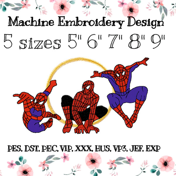 Mini Spiderman Embroidery Design-MyEmbDesigns