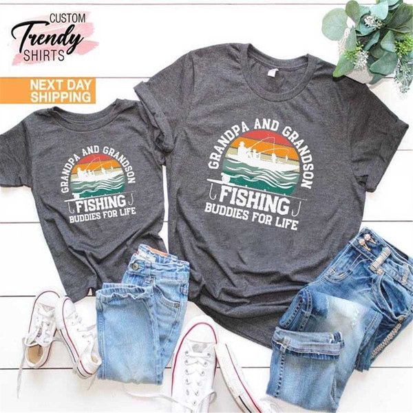 Personalized Fishing Gift Custom Grandpa Who Loves to Fish Shirt