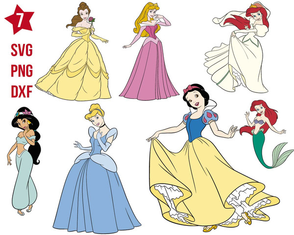 Disney Princesses Svg Disney Princess Svg For Cricut Princ Inspire Uplift 