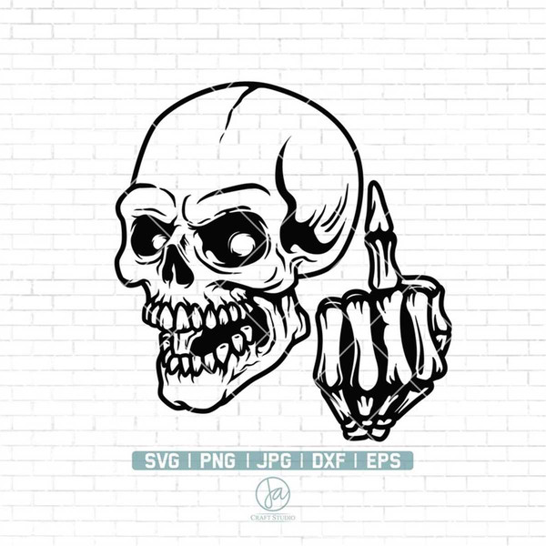 Skull Middle Finger Svg Skull Svg Skeleton Svg Skull C Inspire Uplift