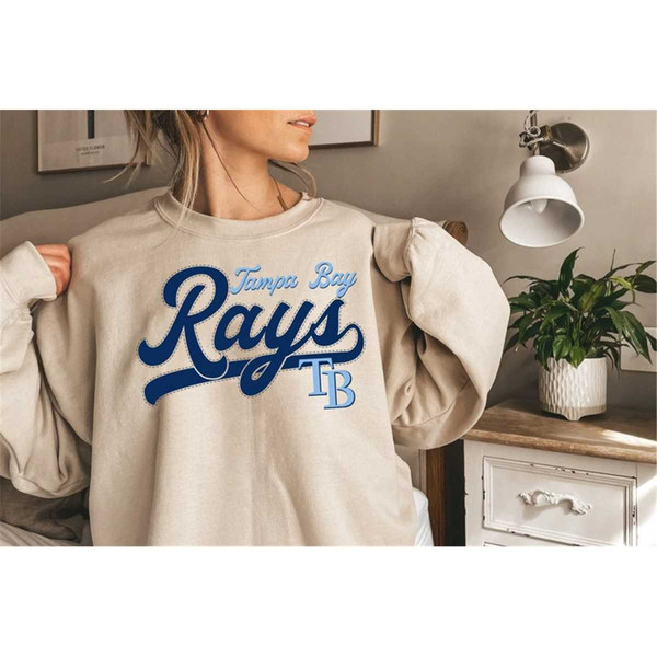 Rays Baseball Retro Style Bleach Shirt TAMPA BAY Sports 