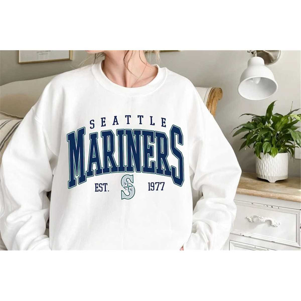 Vintage Seattle Mariners Sweatshirt, Seattle Baseball Hoodie