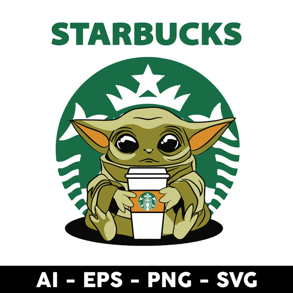 Baby Yoda Starbucks Svg, Pumpkin Svg, Starbucks Logo Svg, Ba - Inspire ...