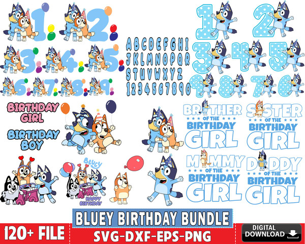 Bluey Bingo Heeler Svg, Bluey Birthday Svg, Bluey Characters - Inspire  Uplift