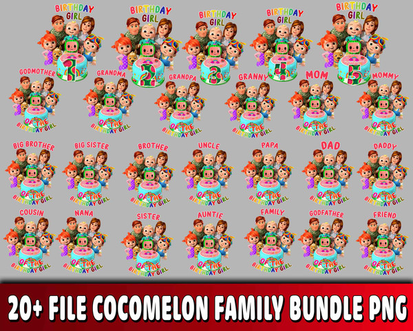 20+ file Cocomelon family bundle PNG.jpg