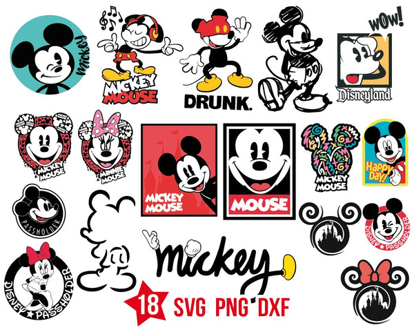 Disney Mickey Sticker Pack/ Disney Decals Disney World Disneyland