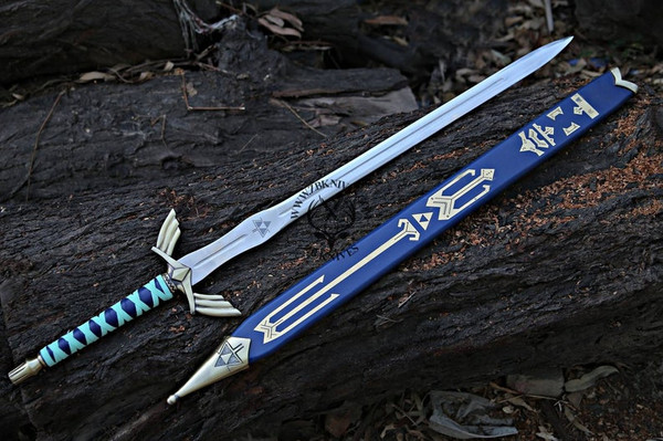 Legend of Zelda Master Sword Replica with Custom Hylian Scabbard