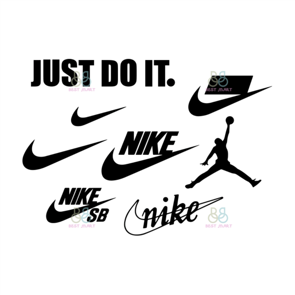 Nike Logo And Just Do It Symbol Black With Name Clothes Design Icon  Abstract football Vector Illustration With White Background 10994251 Vector  Art at Vecteezy