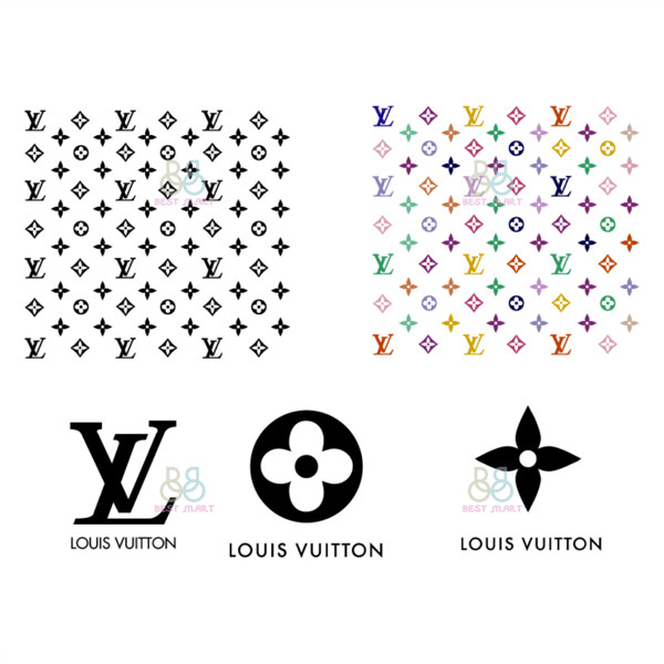 Louis Vuitton Pattern SVG, Download Louis Vuitton Monogram