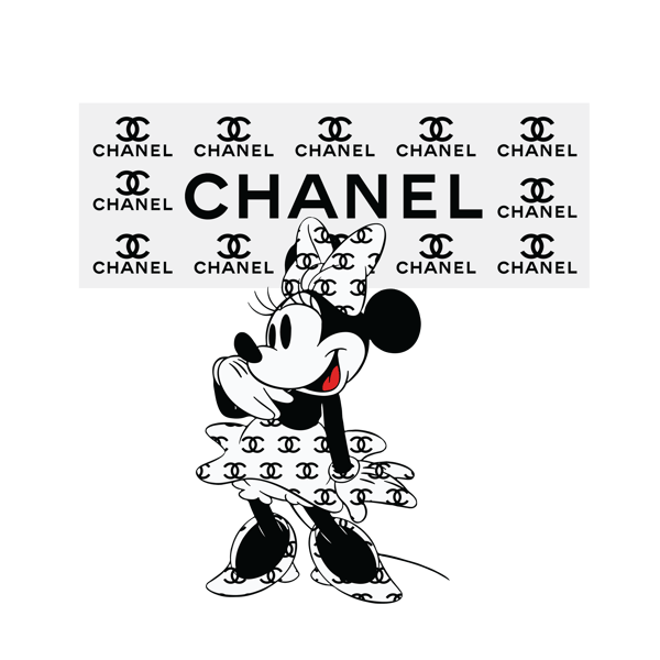 Minnie Mouse Chanel fashion Svg, Chanel brand Logo Svg, Chanel Logo Svg,  Fashion Logo Svg, File Cut Digital Download