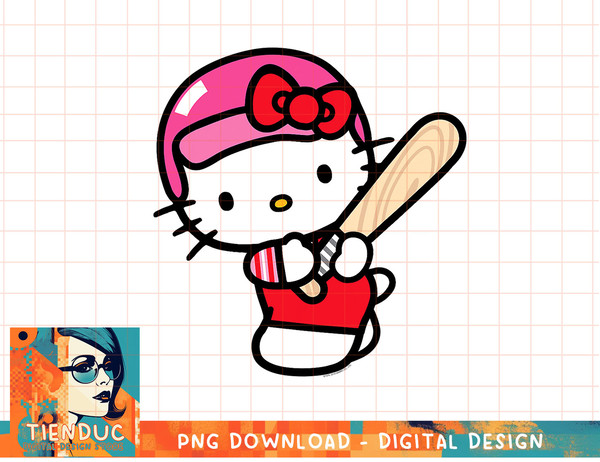 Hello Kitty Baseball Player Tee Shirt copy png