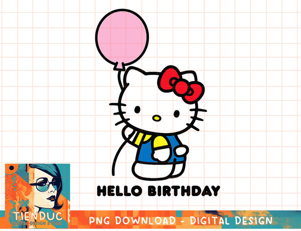 Hello Kitty Hello Birthday T-Shirt copy png - Inspire Uplift