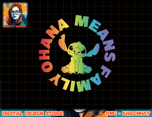 Disney Lilo & Stitch Ohana Means Family Rainbow Circle T-Shirt copy.jpg