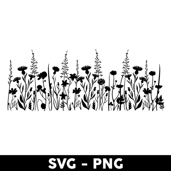 Wildflowers Libbey Glass Can Svg, Wildflowers Svg, Plants Sv - Inspire ...