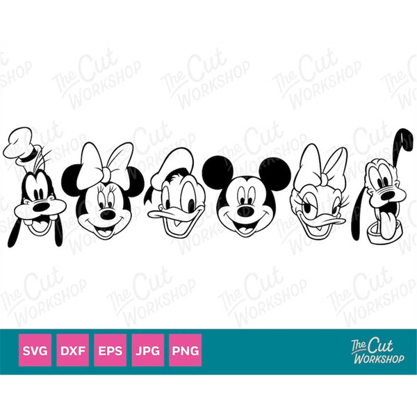 MR-115202393346-mickey-and-friends-minnie-daisy-donald-goofy-pluto-in-a-line-image-1.jpg