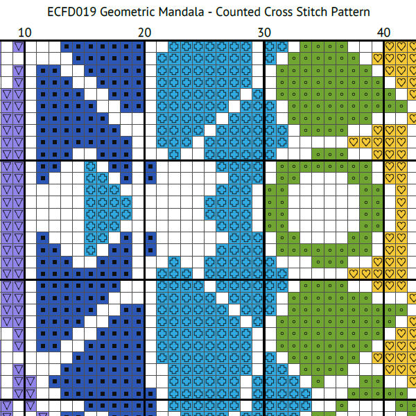 Geometric Mandala Counted Cross Stitch Pattern Colour 601 x 601.png