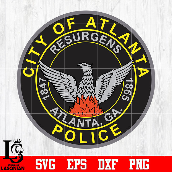 Badge City of Atlanta Police svg eps dxf png file.jpg