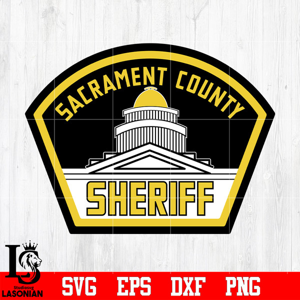Badge Sacrament county Sheriff svg eps dxf png file.jpg
