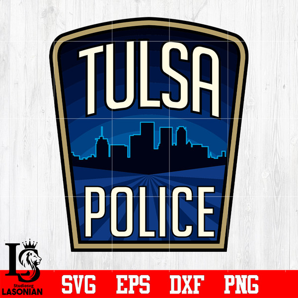 Badge Tulsa Police svg eps dxf png file.jpg