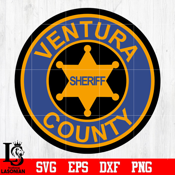 Badge Venture Sheriff County Police svg eps dxf png file.jpg