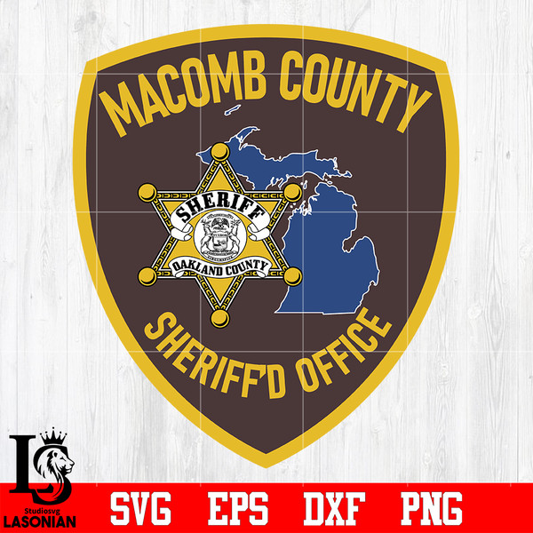 Badge Macomb county Sheriff's Office svg eps dxf png file.jpg