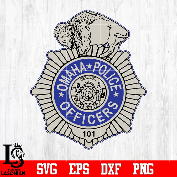 Badge omaha mebraska police officers 101 svg eps dxf png file.jpg