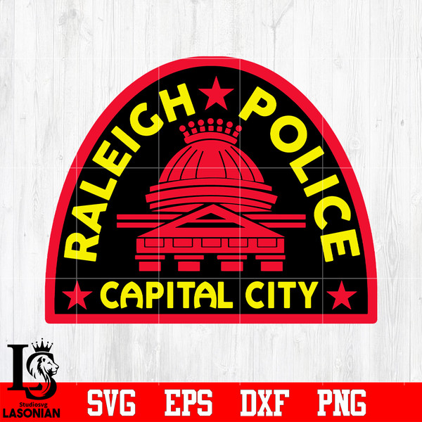 Badge Raleigh Police Capital City svg eps dxf png file.jpg