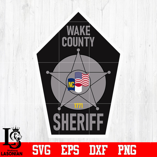 Badge Wake county Sheriff svg eps dxf png file.jpg