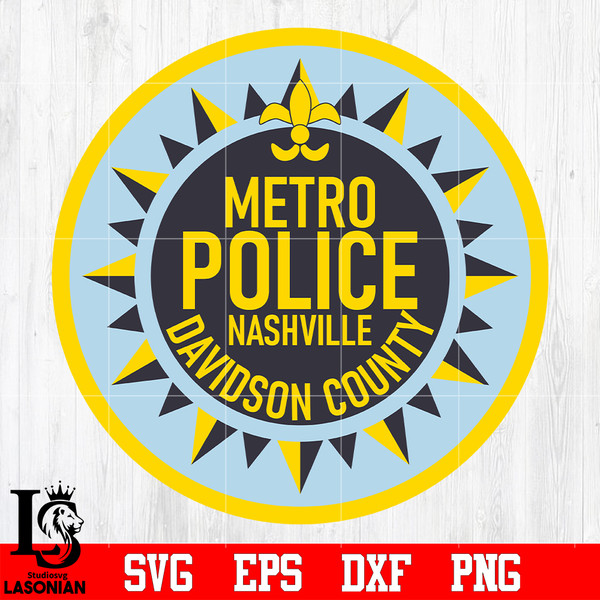 Badge Metro Police Nashville davidson Country svg eps dxf png file.jpg