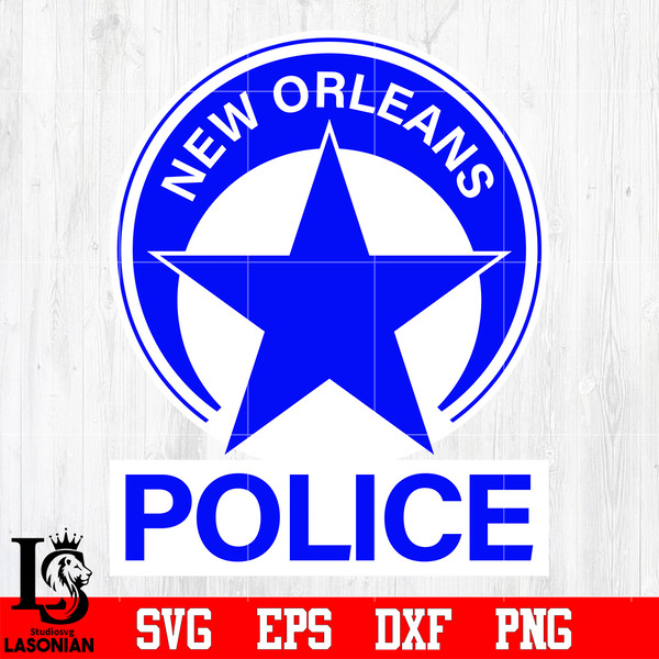 Badge New Orleans Police svg eps dxf png file.jpg