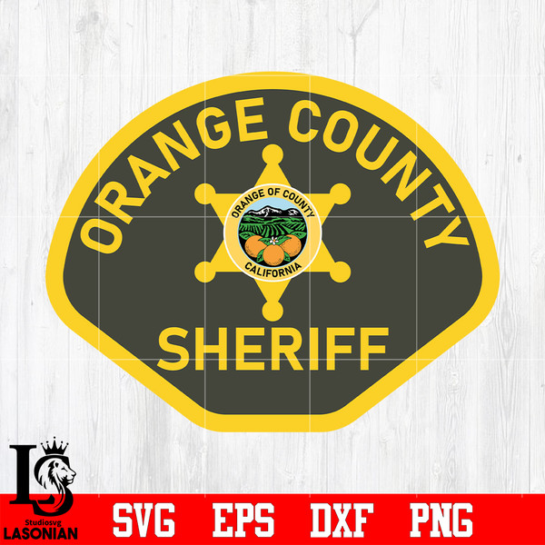 Badge Orange county california Sheriff svg eps dxf png file.jpg