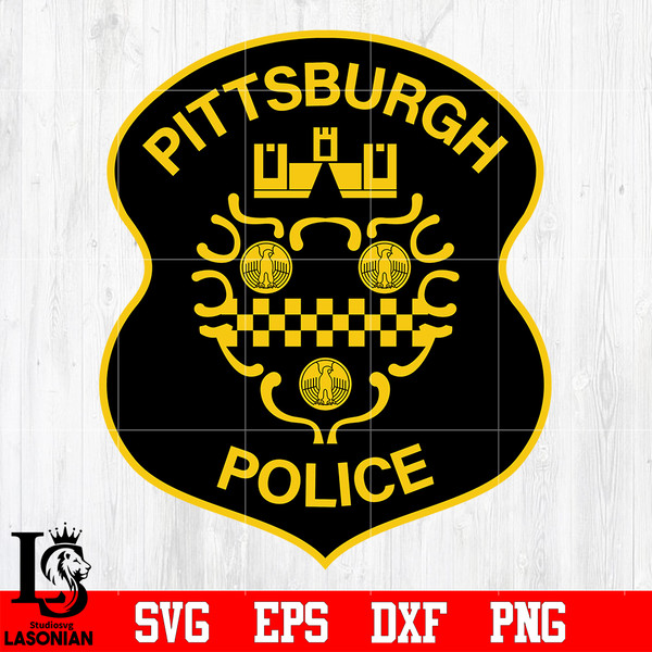Badge Pittsburgh Police svg eps dxf png file.jpg