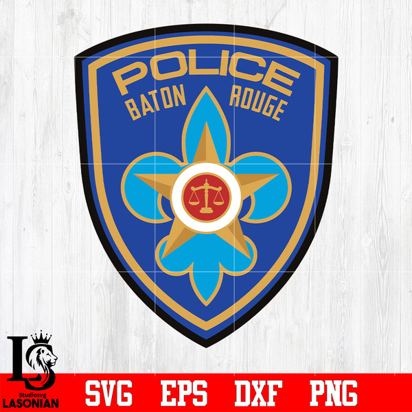 Badge Police baton rouge svg eps dxf png file.jpg
