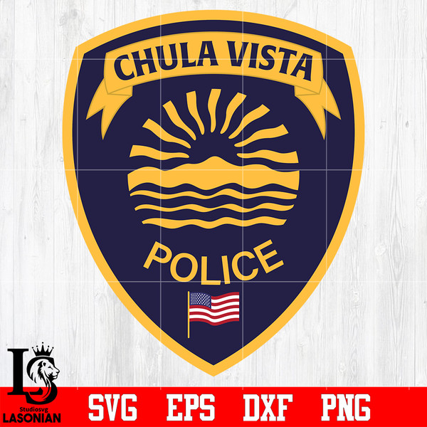 Badge Police Chulavista svg eps dxf png file.jpg