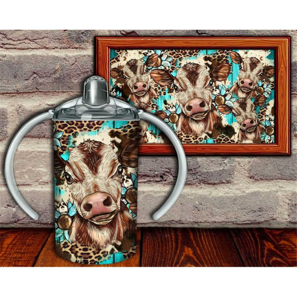 Cow Tumbler Wrap, 12oz Sippy Cup Design, Kid Tumbler Wrap, P - Inspire  Uplift