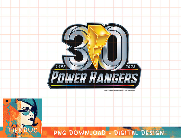 Power Rangers 30th Anniversary Celebration Silver Logo V2 T-Shirt copy.jpg