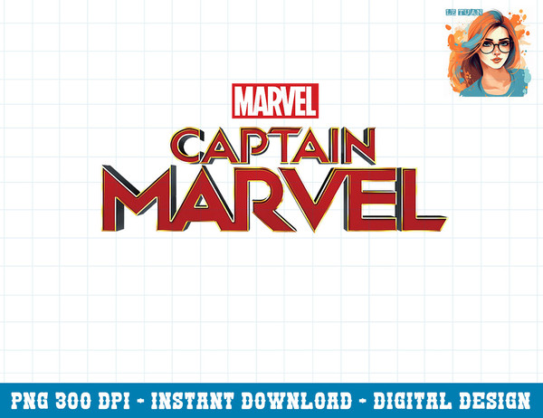 Captain Marvel Movie Logo Graphic png, sublimation png, sublimation copy.jpg