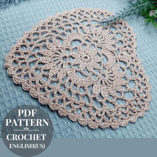 pattern crochet doily shaped heart