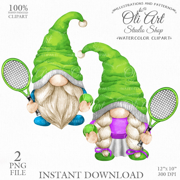 Gnome tennis clipart.JPG