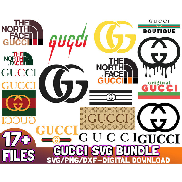 Gucci Svg Bundle - Gucci SVG Cut Files- Gucci Shirt design - Gucci PNG-  Fashion brand SVG