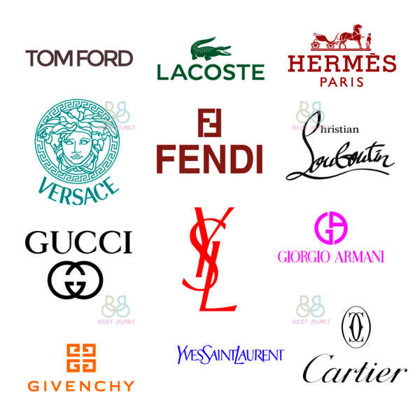 Fashion Brand Logo Bundle Svg, Gucci Logo Svg, Fendi Logo Sv