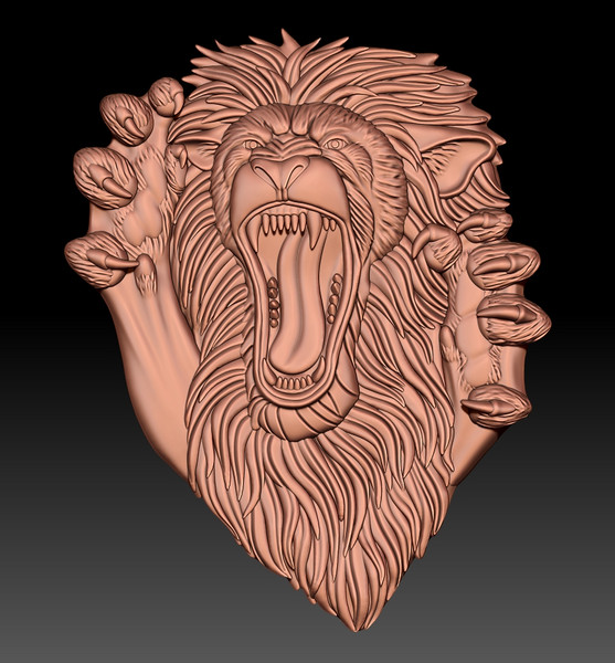 3DModel-STL-CNC-Lion