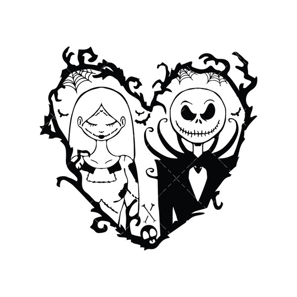 Jack and Sally SVG, PNG, PDF, A nightmare before christmas S - Inspire ...