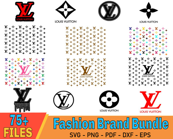 Louis Vuitton Logo Bundle Svg, Louis Vuitton Svg, LV Lips Sv