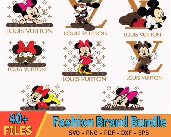 Louis Vuitton Mickey Mouse Embroidery Designs