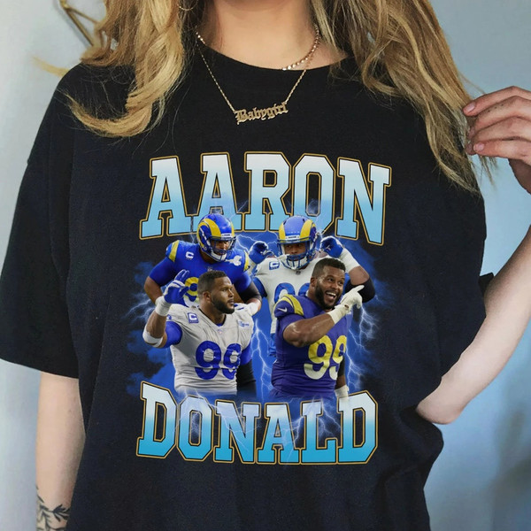 TrendingShirt Aaron Donald Shirt, Aaron Donald Vintage Sweatshirt, Football Bootleg Shirt, 90's Vintage Graphic Tee, Gift Idea for Fan 3XL Dark Heather Sweatshirt