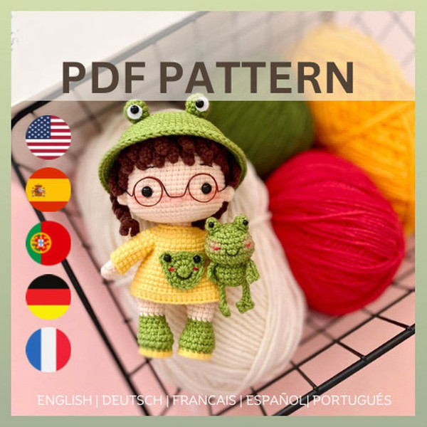 Crochet doll pattern. Pattern amigurumi. Pattern dolls - Inspire Uplift