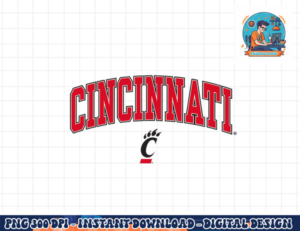 Cincinnati Bearcats Arch Over Logo Officially Licensed  png, sublimation copy.jpg