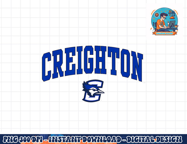 Creighton Bluejays Arch Over Black Officially Licensed  png, sublimation copy.jpg