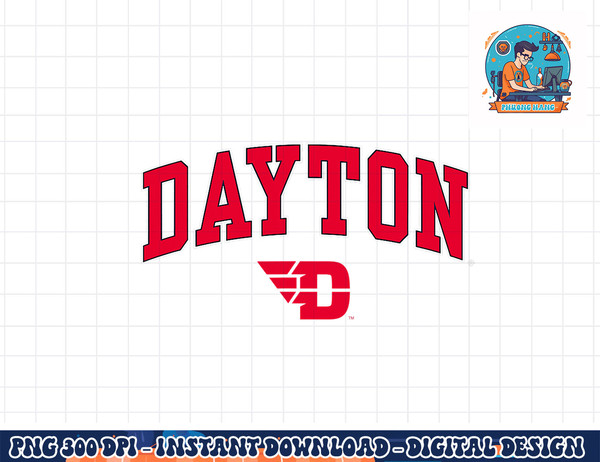 Dayton Flyers Arch Over Logo Officially Licensed Navy  png, sublimation copy.jpg